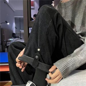 灯芯绒男裤秋冬坠感阔腿休闲裤B370P32,男装休闲裤,星座1116-2