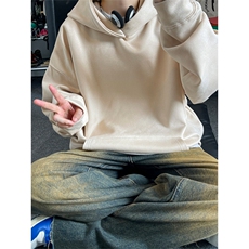 潮流麂皮绒连帽九色卫衣大码宽松休闲内搭W4613-P35【特价】，男装卫衣，电商A007