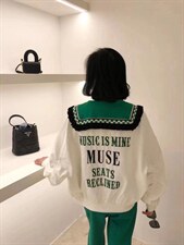 休闲时尚针织海军领后背刺绣重工艺外套好买，特，其它，时尚靓姿