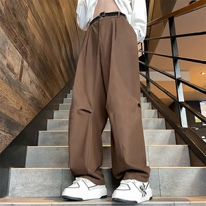 日系复古宽松休闲裤2024夏季新款潮牌纯色工装裤男现货 K8099-P40图片