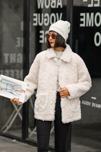 口袋拼貂毛，其它，E品