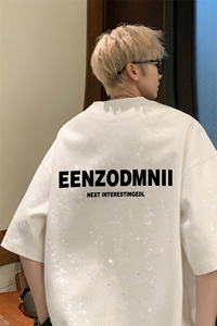 2025夏季新款高品质满天星亮片短袖英文印花MT9165-P30控48图片