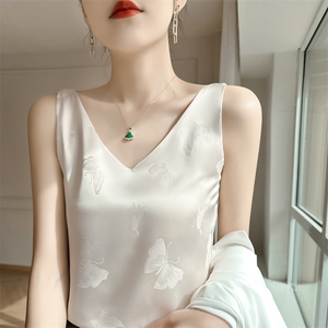 休闲/淑女百搭2024年春季套头常规A03数码提花蝴蝶背心吊带图片