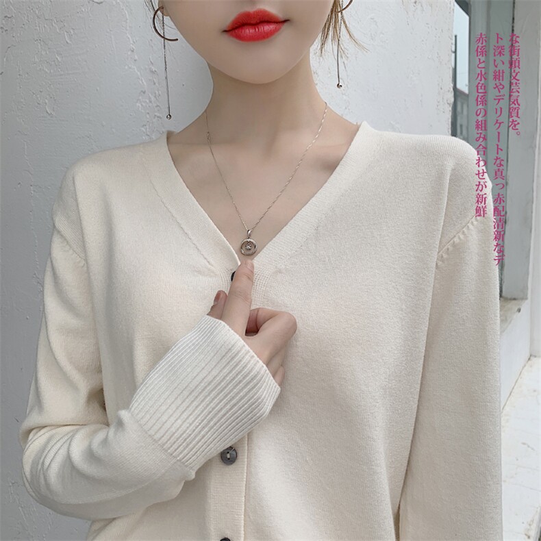 【反季清仓】秋季羊绒开衫女V领羊毛衫短款大码纯色针织毛衣外套,针织衫/毛衣,春韵羊绒