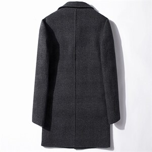 S3816冬季双面呢落肩袖中长款羽绒可脱卸款韩版毛呢外套P420，男装毛呢大衣，电商B360