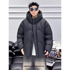 (网图)50白鸭绒泡芙面包服轻便羽绒服保暖潮流313B-999-P300，男装羽绒服，星座313B