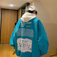 华夫格棒球服印花夹克外套W160P55，男装夹克，星座1116-2