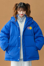 2026冬装新款简约印花百搭白鸭绒连帽羽绒服外套YR137P225控298，男装羽绒服，A247A