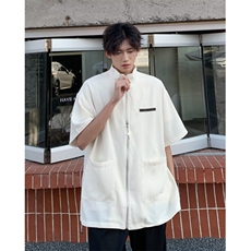 夏季简约休闲开衫拉链短袖男WC4509P33，男装T恤，星座1116-2