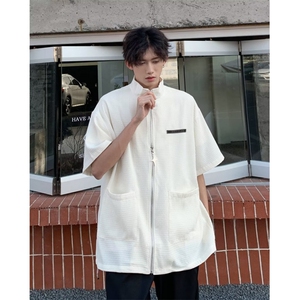 夏季简约休闲开衫拉链短袖男 WC4509 P33图片