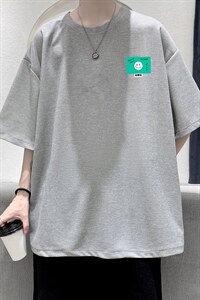 HT73264-P22 华夫格t恤男短袖男大码五分袖 大皂风图片