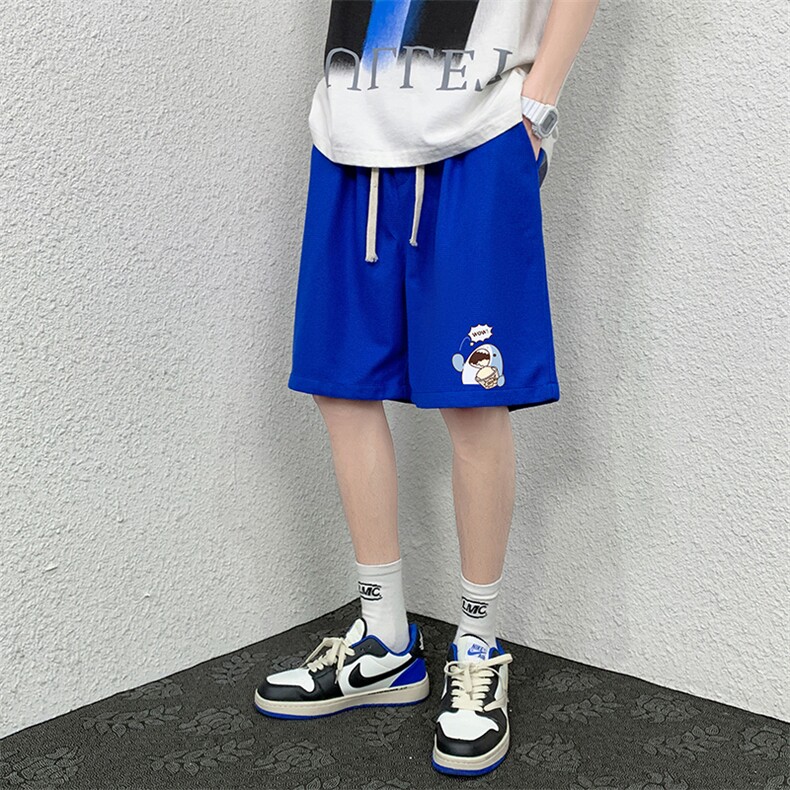 HD74239-P22华夫格短裤男大码宽松五分裤男直筒中裤,男装休闲裤,电商A040