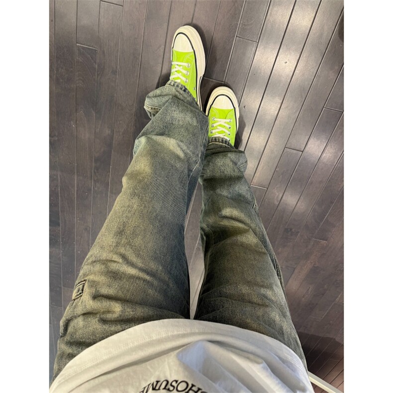 【有货】美式复古cleanfit牛仔裤男宽松直筒vibe风裤子820LL-P48,男装牛仔裤,星座1007（原301D）