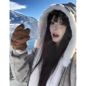 工装保暖夹棉棒球服男女美式加厚立领棉衣外套夹克 M1324图片