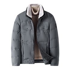 冬季新款男士中青年厚款连帽90%鸭绒纯色羽绒服男外套HB9611-P195，男装羽绒服，电商B212（原钱塘6029）