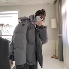 秋冬新款羽绒服男女情侣短款宽松加厚白鸭绒面包服潮牌外套，男装羽绒服，星座1210-1