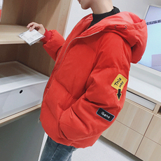 冬季韩版潮防寒保暖加厚连帽贴标棉衣男女学，男装棉衣，星座1804