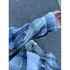 高质量百搭宽松慵懒百搭格纹衬衫新款男女夏季扎染印花法式CY17，男装衬衫，星座1116A（原606A-3）