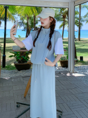 231-7260现货2025年夏季新款针织两件套，女装套装/套裙，琦鑫阁（原依鑫阁）
