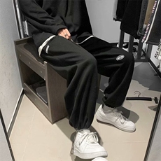 NB06-P30新款束脚运动裤子男潮牌宽松直筒卫裤韩版百搭中性休闲裤，男装休闲裤，星座1008