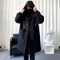 数据大货风衣男中长款大衣男连帽夹克男N156P95控138爆景E，男装夹克，星座401