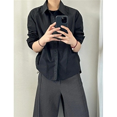 永生花刺绣衬衫男小众设计高级感长袖上衣折叠衬衫CA6712，男装衬衫，星座1116A-2（原606A-1）