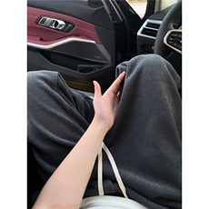 肌理人字纹休闲裤子大码阔腿裤直筒长裤重磅卫裤LK508特P45加绒55，男装休闲裤，电商B215