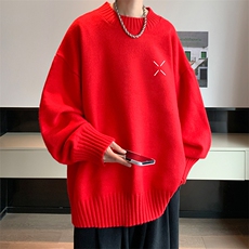 半高领毛衣男士大码针织衫男毛线衣男M18305-P45加绒款-P65，男装针织衫/毛衣，电商A040