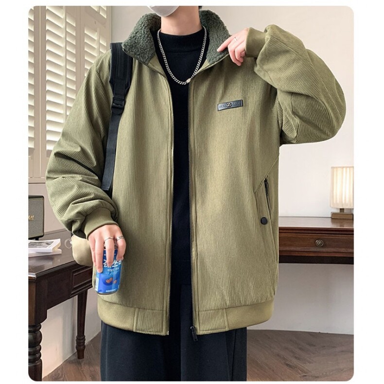 外套男2025冬季新款美式工装棉服复古底特律翻领外套,男装棉衣,星座506A