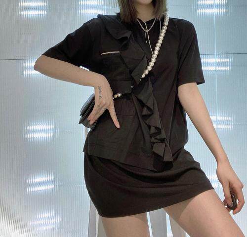 欧洲货～直筒拼接T恤连衣裙，女装T恤，LOVELS