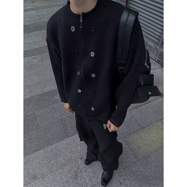 秋季逛街青少年针织布圆领宽松型小香风白色针织开衫女拉链外套秋,男装针织衫/毛衣,星座506A