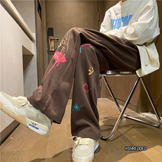 美式2023秋季新款彩绘发泡印花宽松休闲裤B315-K23411-p50控68，男装休闲裤，电商B315