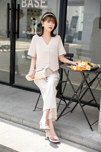 夏季新款套装,女装职业装,江南红雪兒