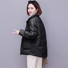 时尚保暖女士棉服简约立领长袖纯色外套冬季必备单品，女装棉衣/棉服，深妍伊美