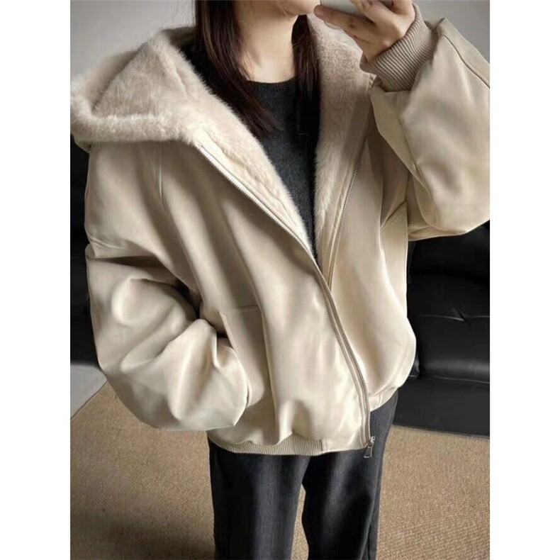 美式座山雕毛领情侣棉服男冬季棉衣外套潮牌加厚棉袄LM60477-P95图片