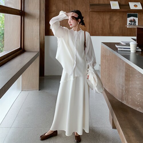 韩版流苏三件套马甲十衬衣十裙子三件套套裙2C267-119-P215-K305，女装套装/套裙，茵姿媚