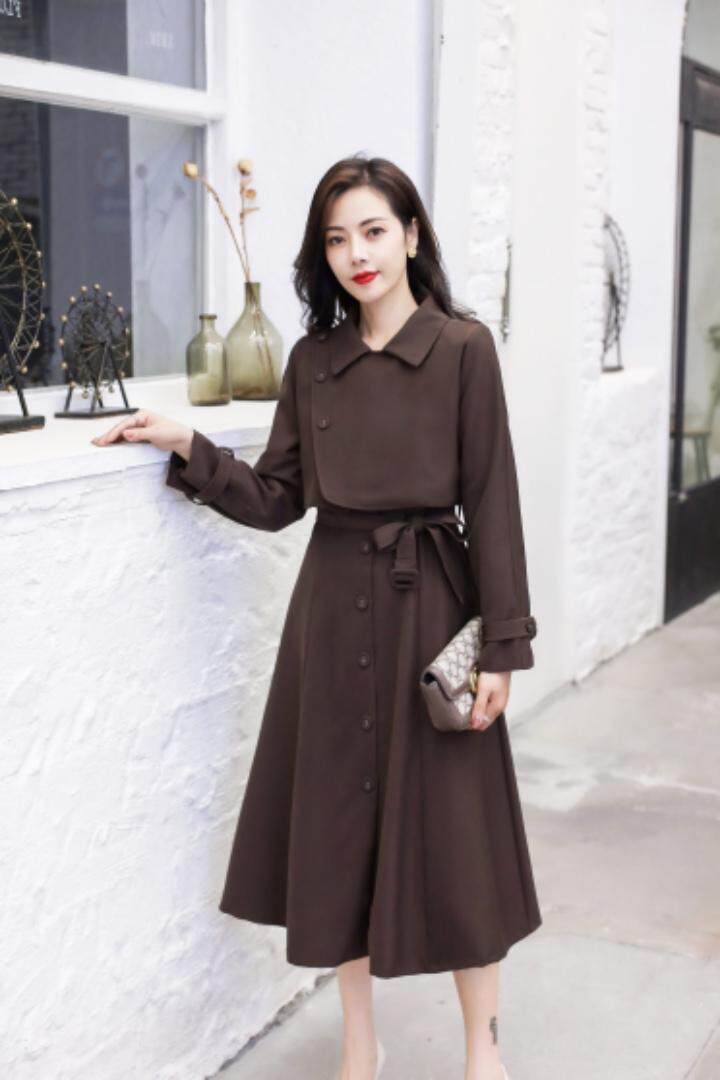 【现货】新款收腰两件套风衣裙，女装风衣，萱萱家