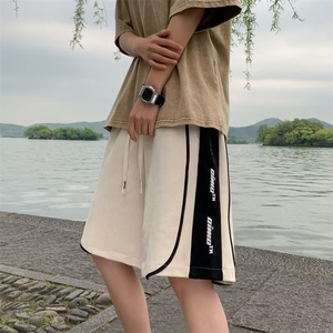 宽松型夏季潮哈伦裤五分裤男时尚潮牌青春流行百搭微弹休闲裤简约