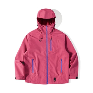 新款男女高品质户外登山服青少年学生冲锋衣夹克外套HS6633-P80图片