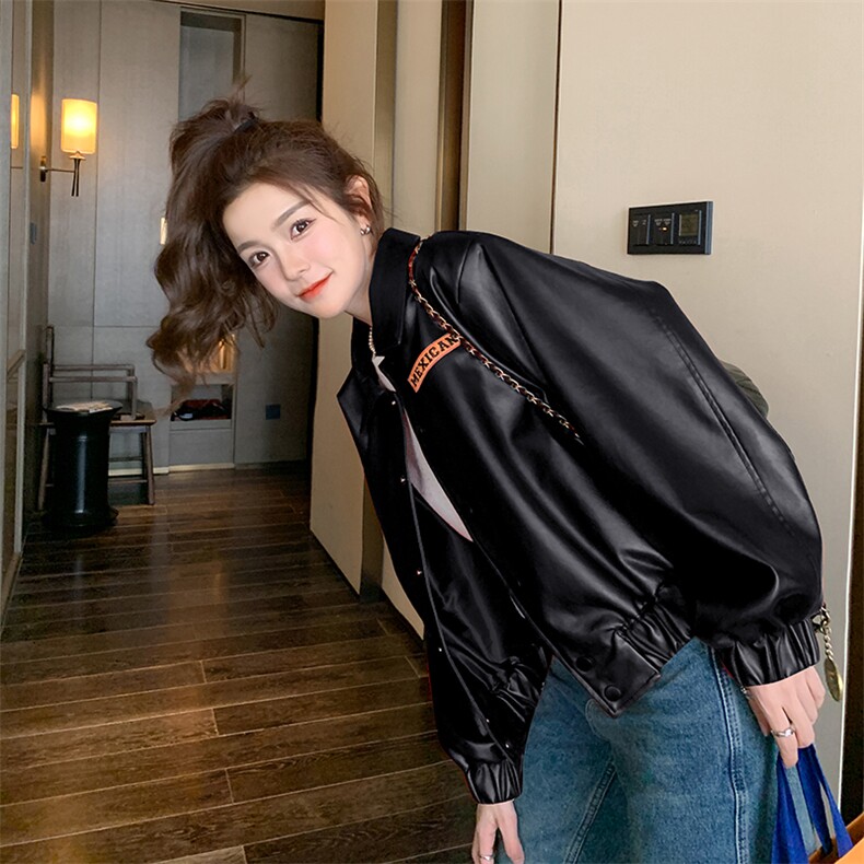 24秋季现货复古港风红皮衣2C110-H270-P145-K218,女装皮衣,2C110