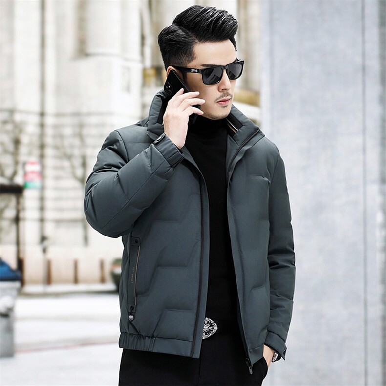 B9807钱塘2020-3商务休闲冬季厚款立领新款中年男士羽绒服P198,男装羽绒服,钱塘207-3