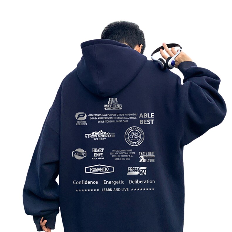 ！连帽圆领卫衣男装港风帽衫男LM175-P35,男装卫衣,电商B367