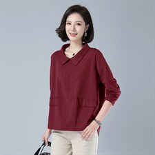 大码宽松休闲上衣春季新款长袖显瘦百搭时尚女装，女装大码女装，秋牧寒烟
