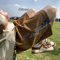 XZ616夏季新款风刺绣拼接百搭五分裤TY874M-5XLP35控48，男装休闲裤，星座512A（原616）