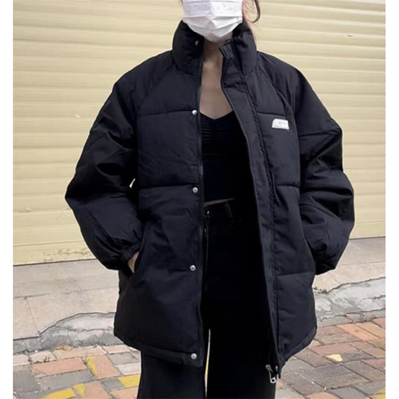 百搭羽绒棉衣女冬季新款简约黑色棉服小个子宽松棉袄外套M6066,男装棉衣,星座1116A（原606A-3）