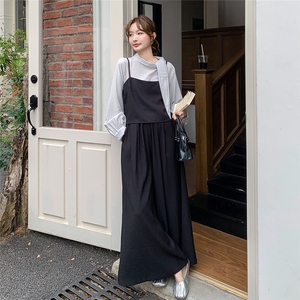 高级感韩版减龄吊带阔腿裤套装女春秋2025新款清纯系松弛感三件套图片