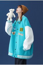 中性风2023秋季新款宽松大码设计感情侣棒球服夹克G84p65控78，男装夹克，A247A