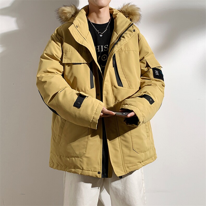 港风2026新品冬季宽松棉服派克服毛领冬装加厚外套D010-P145图片