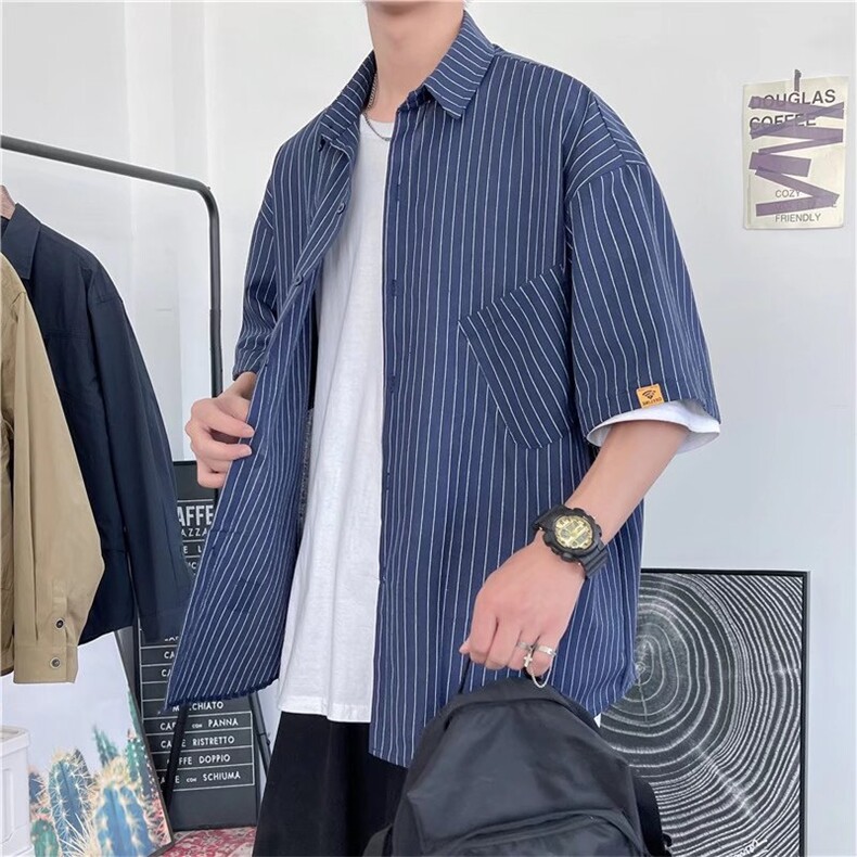 短袖衬衫春款男港风潮流C0016P30,男装衬衫,星座1116-2