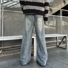 牛仔裤男士韩版潮流高街帅气百搭2025春季ins新款长裤RK2531-P51，男装牛仔裤，星座412-2